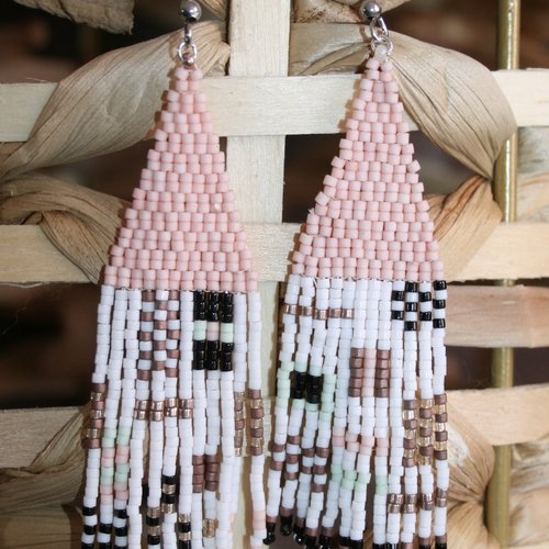 Boucles d'oreilles à franges modèle mio