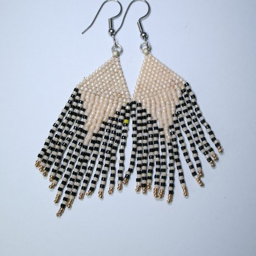 Boucles d'oreilles à franges modèle rina