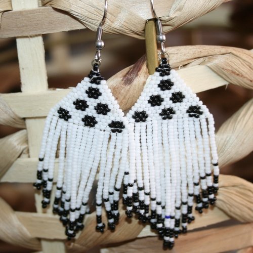 Boucles d'oreilles à franges modèle eri