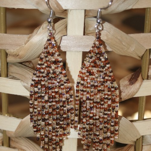 Boucles d'oreilles à franges modèle cho