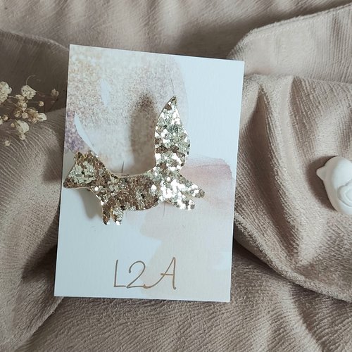 Broche renard glitter