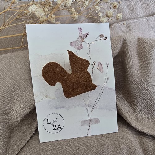 Broche oiseau chocolat