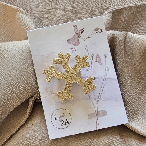 Broche de noël: flocon de neige