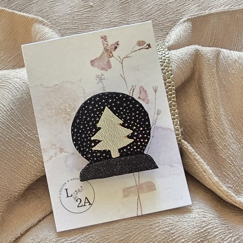 Broche de noël: boule à neige