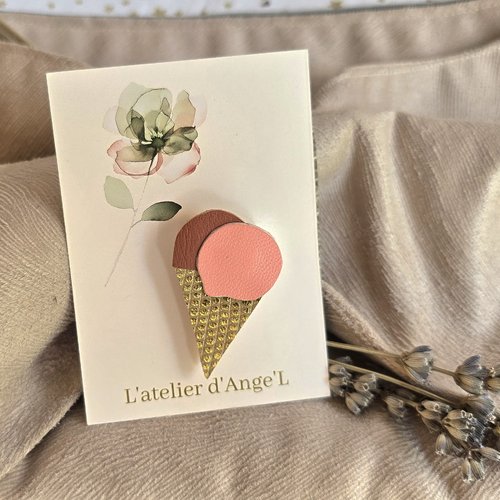 Broche glace abricot-caramel