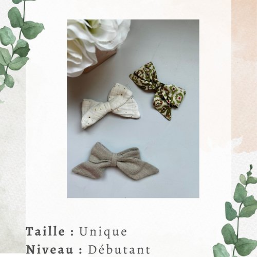 Patron pdf / barrette noeud