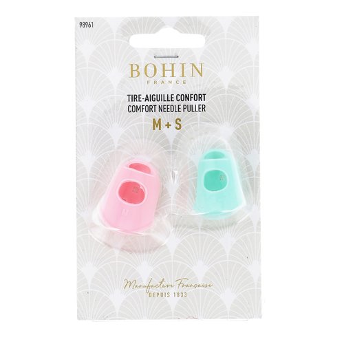 Doigtier tire aiguille silicone rose vert m + s