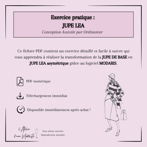 Pdf - cours de modélisme par cao - lectra - modaris / 7. transformation de la jupe de base en jupe léa - exercice pratique