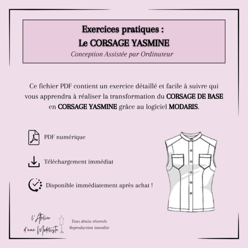 Pdf - cours de modélisme par cao - lectra - modaris / 12. corsage yasmine