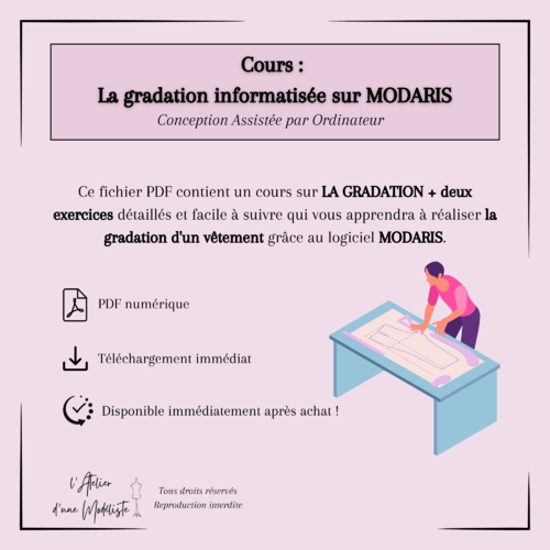 Pdf - cours de modélisme par cao - lectra - modaris v8r4 / 14. la gradation + exercices pratiques