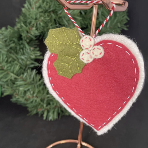 Suspension de noël en feutrine fait main – divers modèles