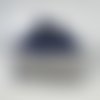 Pochon de rangement – bleu et blanc avec décor quadrillé à motifs