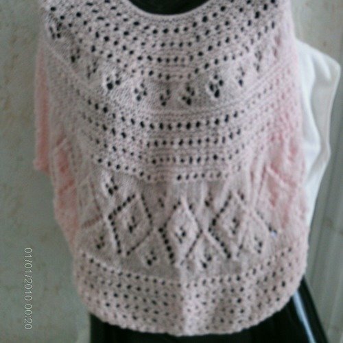 Poncho/cape femme rose