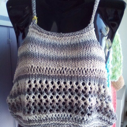 Caraco à bretelles coton ecru