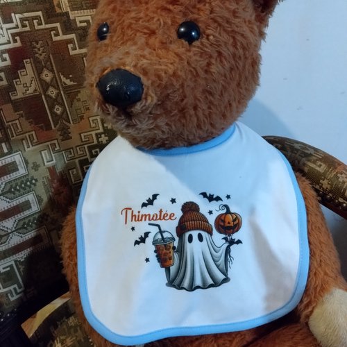 Bavoir double éponge halloween thimotée