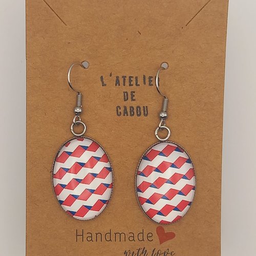 Boucles d'oreilles fantaisie cabochon