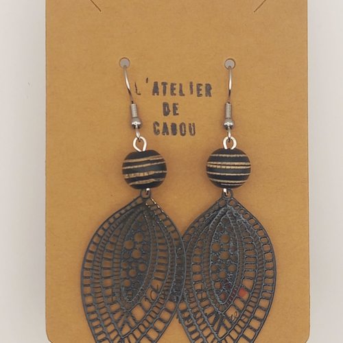 Boucles d'oreilles fantaisie filigrane