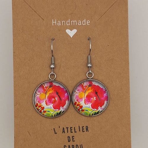 Boucles d'oreilles cabochon