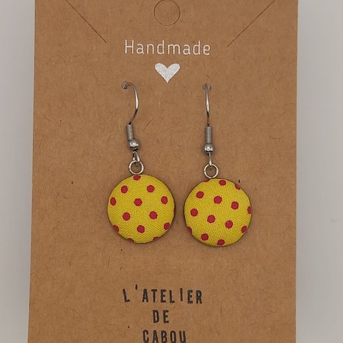 Boucles d'oreilles tissu