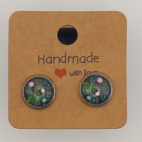 Boucles d'oreilles puce fantaisie