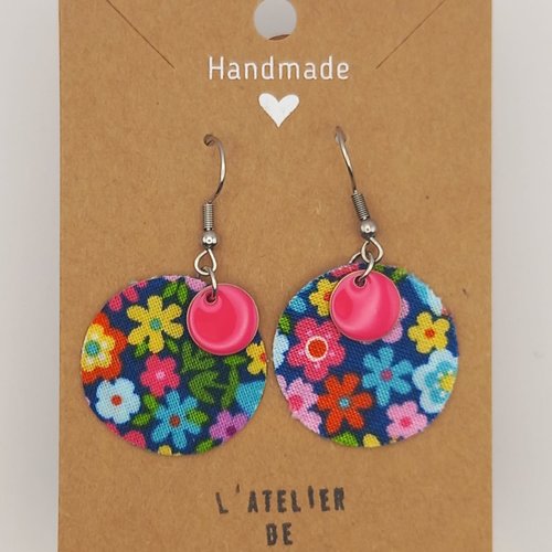 Boucles d'oreilles tissu