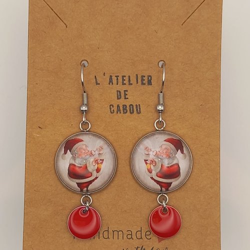 Boucles d'oreilles fantaisie de noël