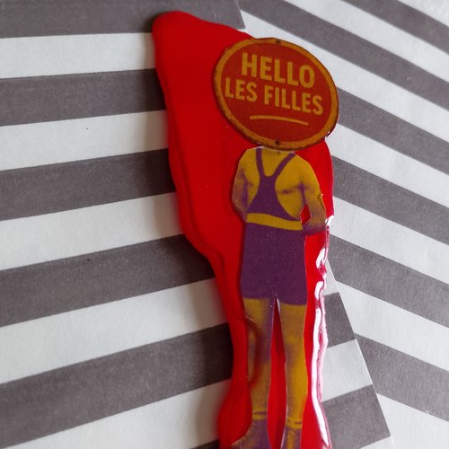 Magnet "hello les filles"
