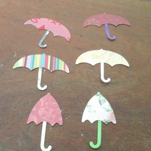 Lot de 6 decoupes parapluie