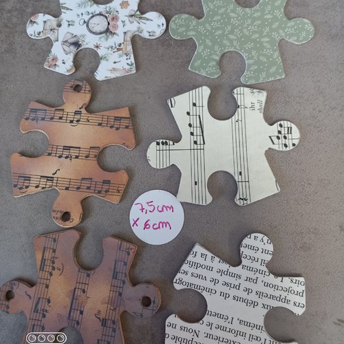 Lot de 6 decoupes puzzle