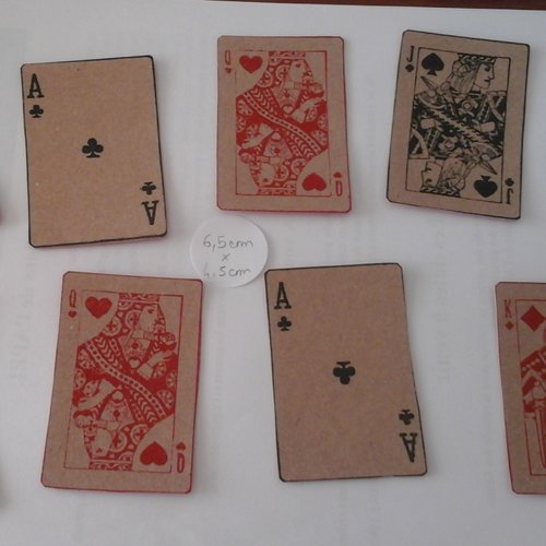 Lot de 8 cartes à jouer scrapbooking