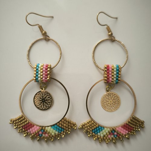 Paire de boucles d'oreille pendantes