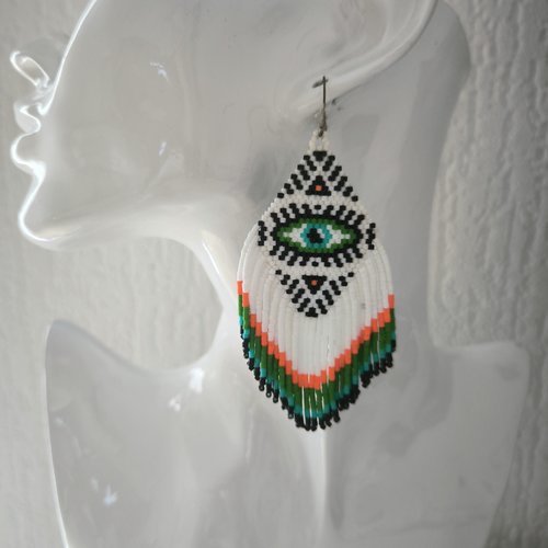 Paire de boucles d'oreille pendantes oeil
