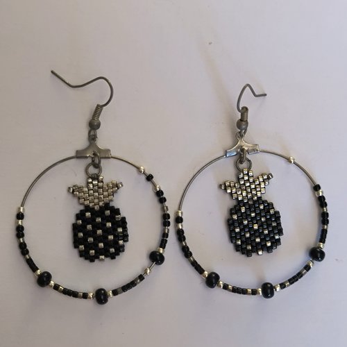 Paire de boucles d'oreille pendantes créole