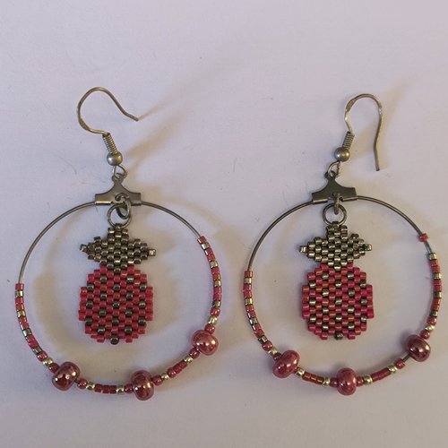 Paire de boucles d'oreille pendantes créole