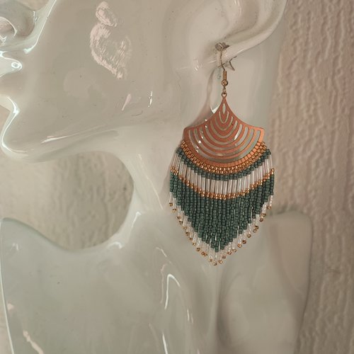Paire de boucles d'oreille pendantes miyuki