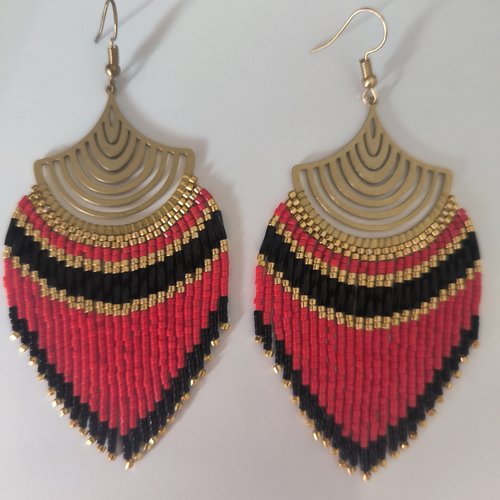Paire de boucles d'oreille pendantes miyuki