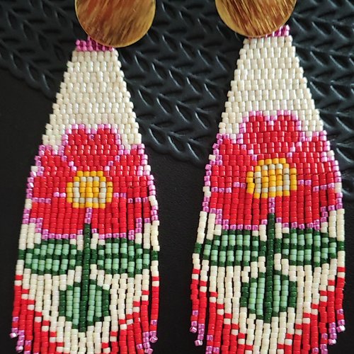 Paires de boucles d'oreilles florale