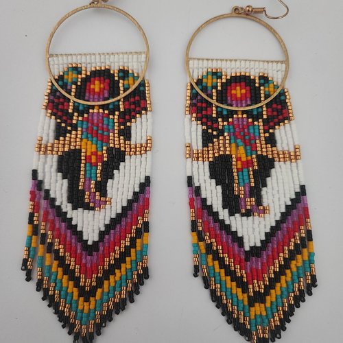 Paires de boucles d'oreilles éléphant miyuki
