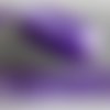 1 mètre de ruban gros grain violet arabesque argenté 22 mm 