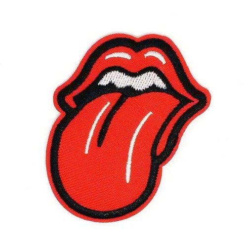 Patch Langue Rolling Stones Ecusson Thermocollant 70x60 Mm Un Grand Marche