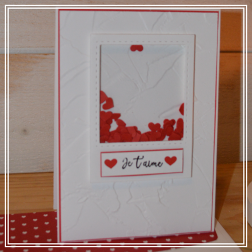 Carte saint valentin avec son enveloppe, je t'aime, amour, rouge, carte romantique,