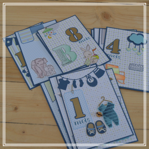 Cartes étapes de la naissance à 12 mois