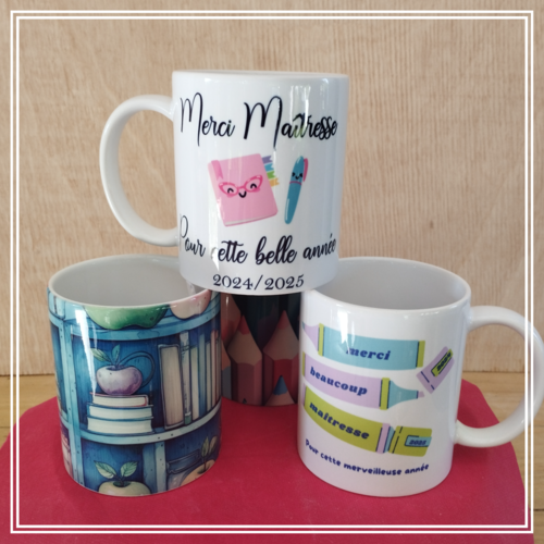Mug pour maîtresse - atsem - personnel scolaire