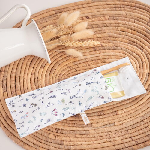 Pochette brosse à dents en tissu bio primea