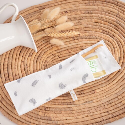 Pochette brosse à dents en tissu bio lonie
