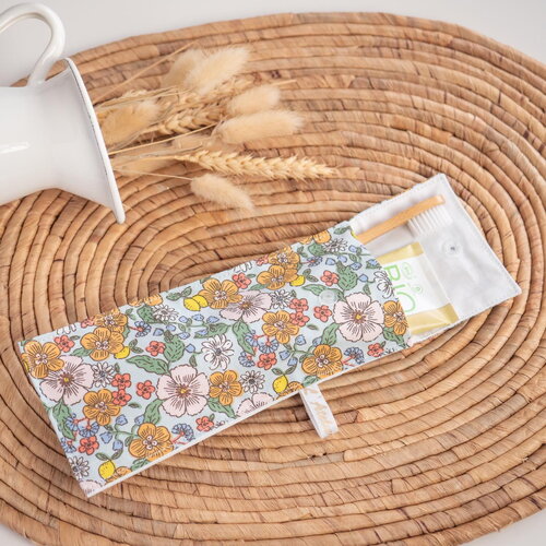 Pochette brosse à dents en tissu bio azelie