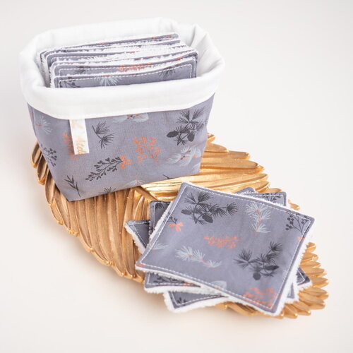 Coton lavable en tissu bio herborium