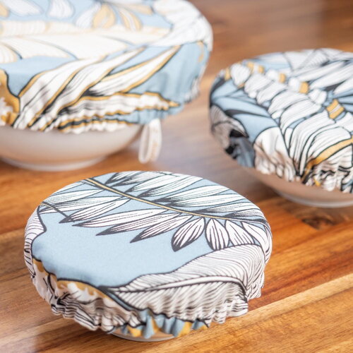 Charlotte couvre-plat en coton bio ou enduit plante azur