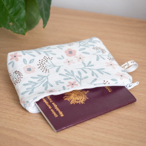 Pochette trousse plate pastel