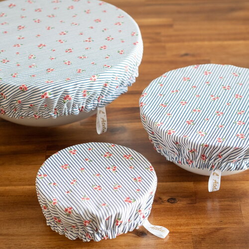 Charlotte couvre-plat en coton bio et/ou coton enduit marina